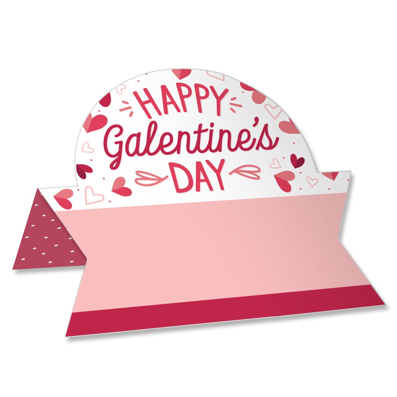 Big Dot of Happiness Happy Galentine's Day - Valentine's Day Party Tent Buffet Card - Table Setting Name Place Cards - Set of 24
